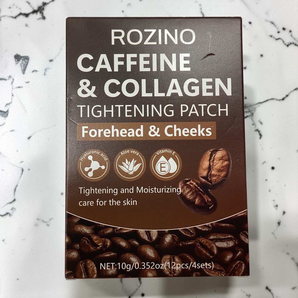 Rozino Caffeine & Collagen Tightening Patch Forehead & Cheeks 12pcs 4 Sets New